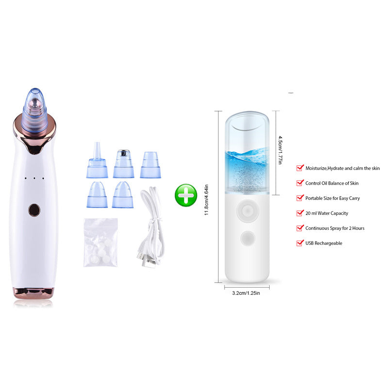 Blackhead Instrument Electric Suction Facial Washing Instrument Beauty Acne Cleaning Blackhead Suction Instrument - iztia