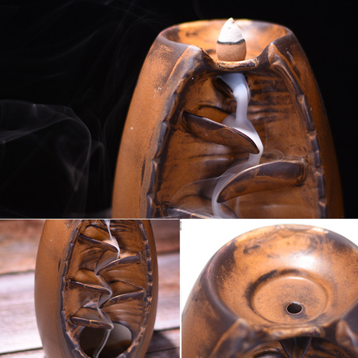 Multi-layers Ceramic Back flow Incense Burner - iztia