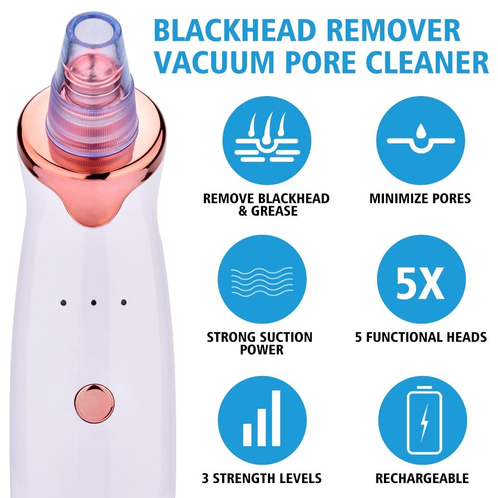 Blackhead Instrument Electric Suction Facial Washing Instrument Beauty Acne Cleaning Blackhead Suction Instrument - iztia