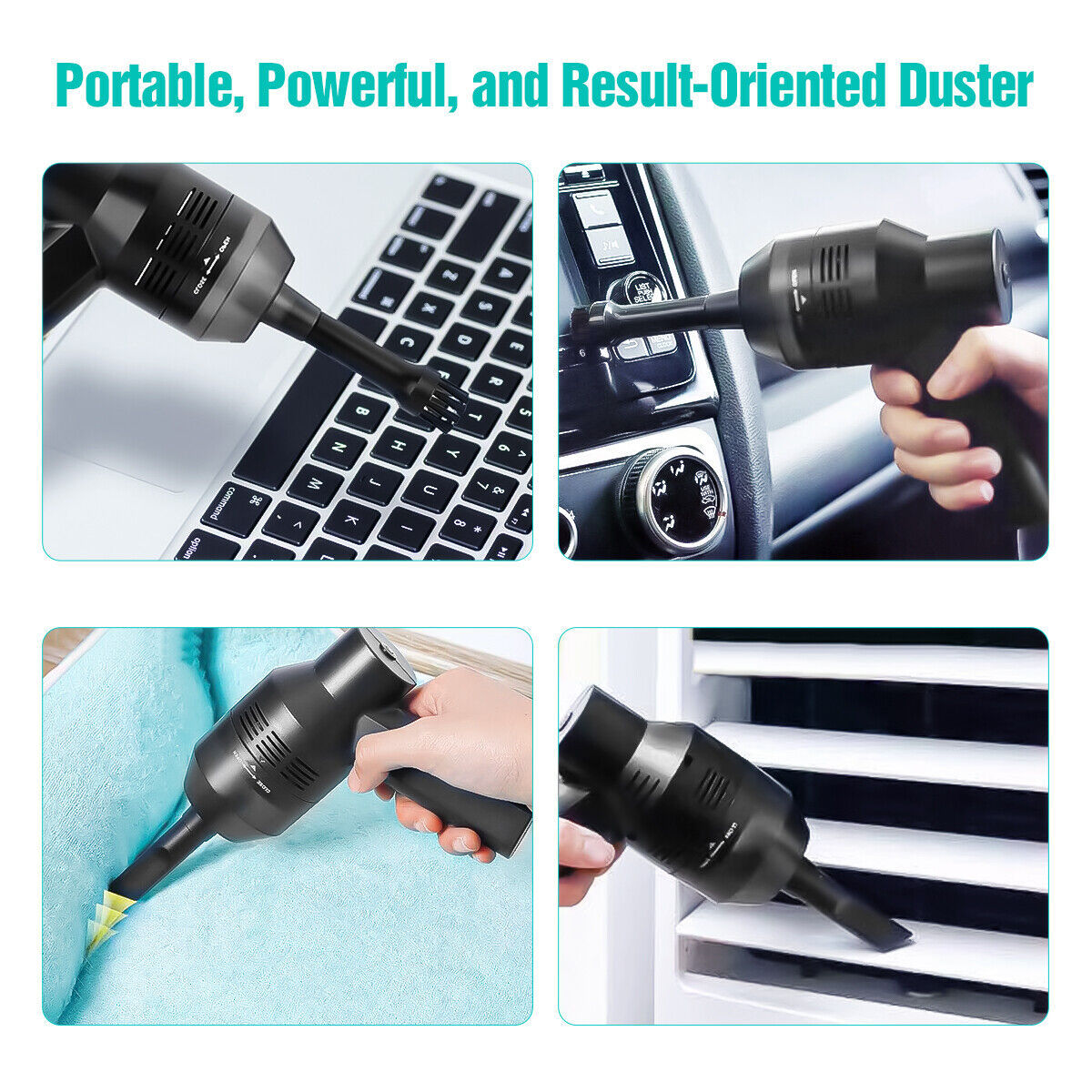 Electric Mini Cordless Air Duster Blower High Pressure For Computer Car Cleaning - iztia