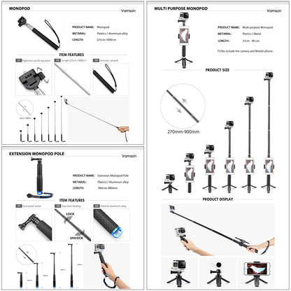 Action camera accessories - iztia