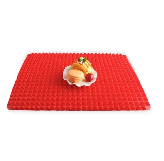 Non-Stick Silicone Pyramid Cooking Mat Baking Mat With Grid Versatile Oven BBQ Cooking Mat Heat-Resistant Mat Kitchen Tools Kitchen Gadgets - iztia