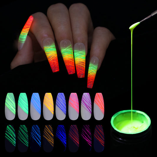 Manicure Luminous Nail Art Spider Nail Gel UV Nail Polish - iztia