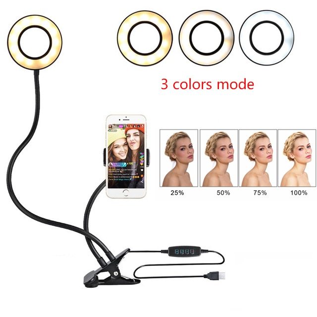 LED Selfie Ring Light for Live Adjustable Makeup Light-8cm Stand - iztia