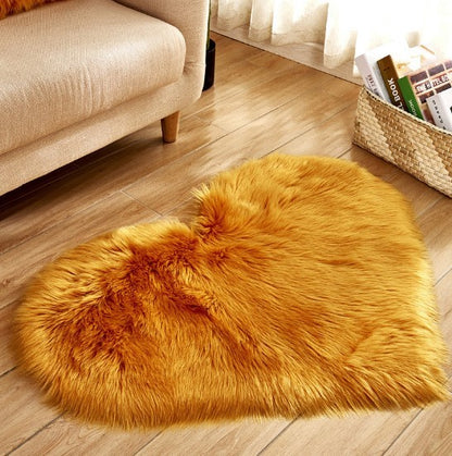 Plush Heart Shaped Carpet Non-Slip Mat Fluffy Rug Floor Mat Blanket Sofa Cushion Foot Pad Carpets For Living Room Home Decor - iztia