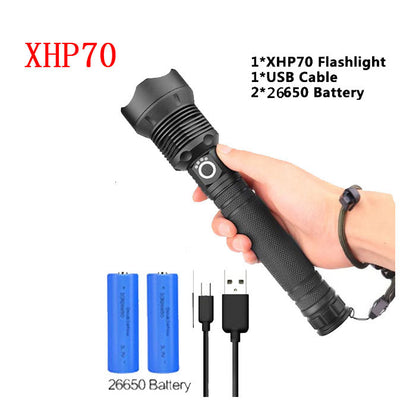 USB Charging Zoom P50 Flashlight - iztia