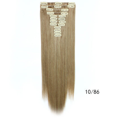 Straight hair wig piece clip hairless hair extension piece - iztia