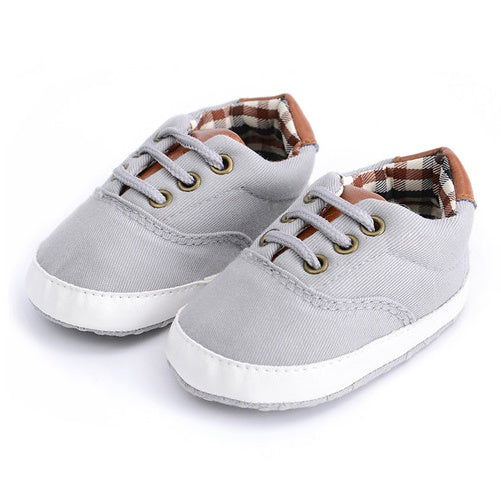 Solid color casual lace soft bottom baby canvas shoes baby shoes toddler shoes - iztia