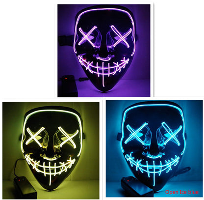 Line Up Festive Led Glitter Grimace Glow Mask - iztia