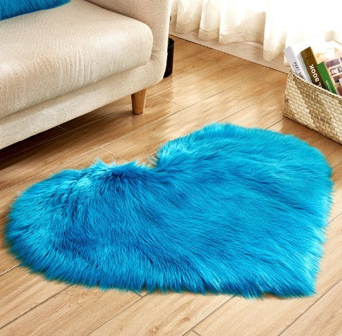 Plush Heart Shaped Carpet Non-Slip Mat Fluffy Rug Floor Mat Blanket Sofa Cushion Foot Pad Carpets For Living Room Home Decor - iztia