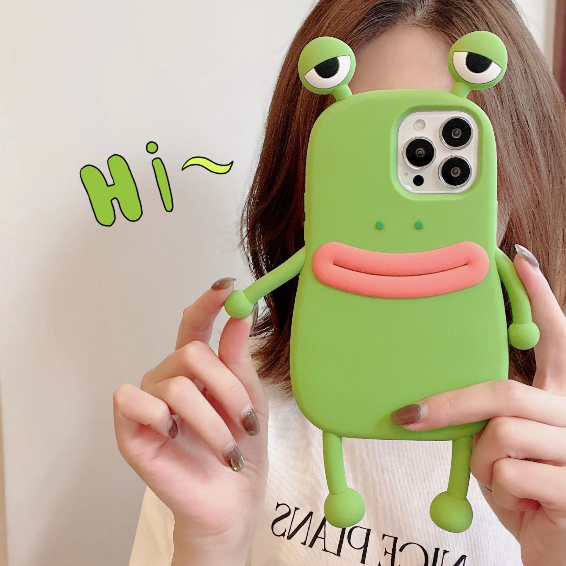 Funny Silicone 3D Frog Phone Case For IPhone 14 13 11 12 Pro Max XS XR X 7 8 Plus SE Cartoon Cute Shockproof Bumper Cover - iztia