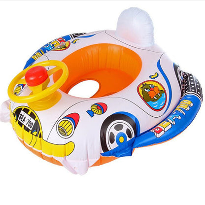 Brand New and High Quality Baby Kids Toddler Swimming Pool Swim Seat Float Boat Ring FUN Cartoon Designs - iztia