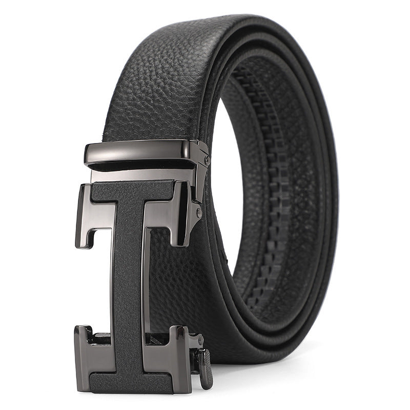 Genuine Leather Automatic Pure Leather Belt Boys - iztia