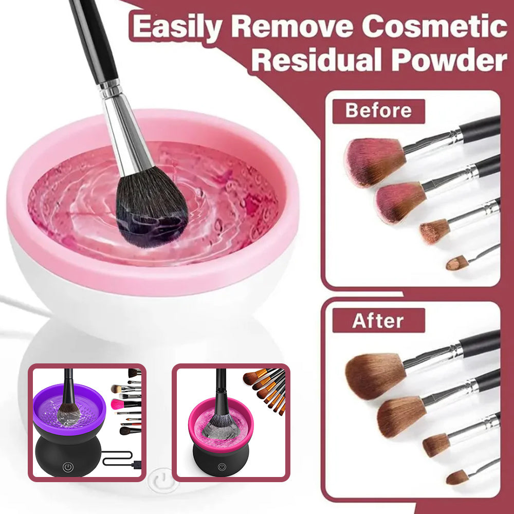 Electric Makeup Brush Cleaner Machine Portable Automatic USB Cosmetic Brush Cleaner Tools For All Size Beauty Makeup Brushes Set - iztia