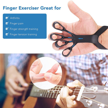 Silicone Grip Device Finger Exercise Stretcher Arthritis Hand Grip Trainer Strengthen Rehabilitation Training To Relieve Pain - iztia