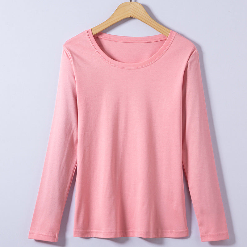 Mercerized Cotton Trendy Women's T-shirt Long Sleeve - iztia