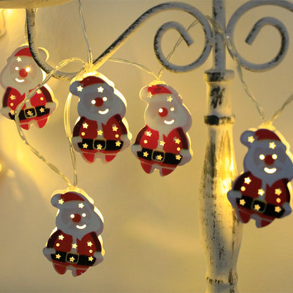 Christmas LED Light String Santa Claus Elk Snowman Xmas Ornament String Light Christmas Decorations New Year Navidad Gift - iztia