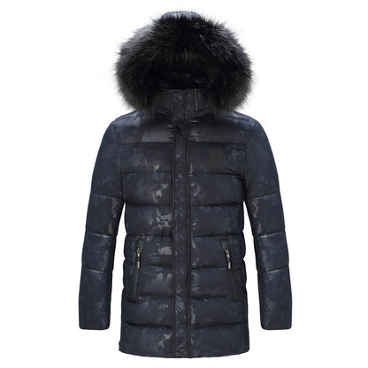 Men's Short Thickened Winter Outdoor Cotton-padded Clothing British Fur Collar Coat - iztia