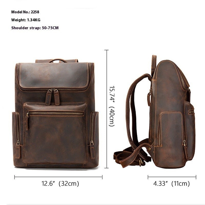 Vintage Backpack Men's Outdoor Leisure Travel - iztia