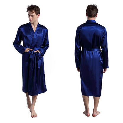 Stylish Men's Thin Solid Color Robe - iztia