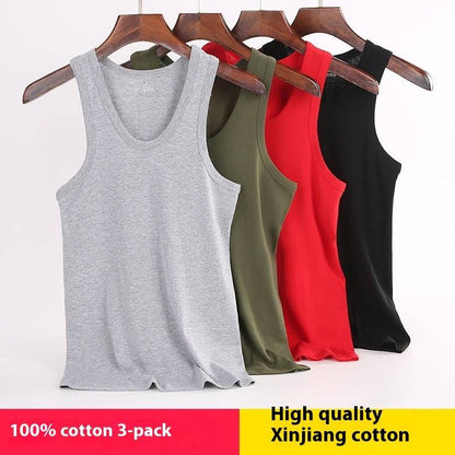 Men's Cotton Slim Fit Sports Vest: Breathable & Stretchy Underwear - iztia