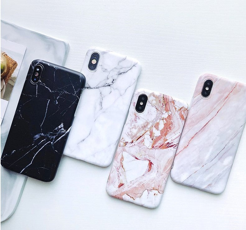 Compatible with Apple, Luxury marble phone case for iPhone 7 case for iphone X 7 6 6S 8 Plus 6S case cover XR XS MXA silicon case - iztia