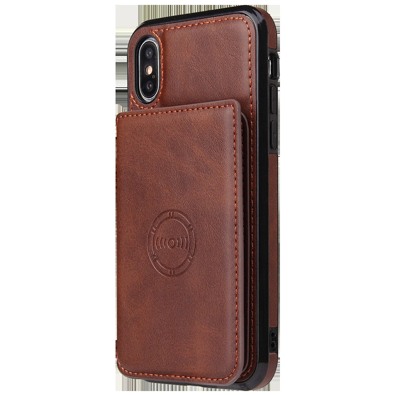 Card wallet leather case phone case - iztia