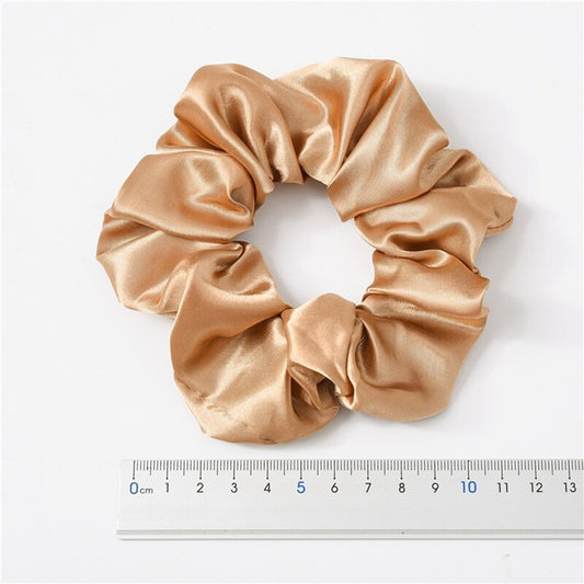 Satin Cloth Large Intestine Circle Hair Tie Set Solid Color - iztia