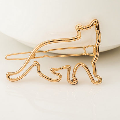 Metal hollow KT cat hairpin alloy frog clip hairpin clip hair accessories - iztia