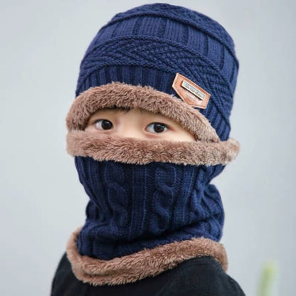 Warm knitted hat children's cap - iztia