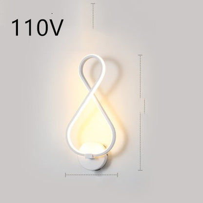 led wall lamp nordic minimalist bedroom bedside lamp - iztia