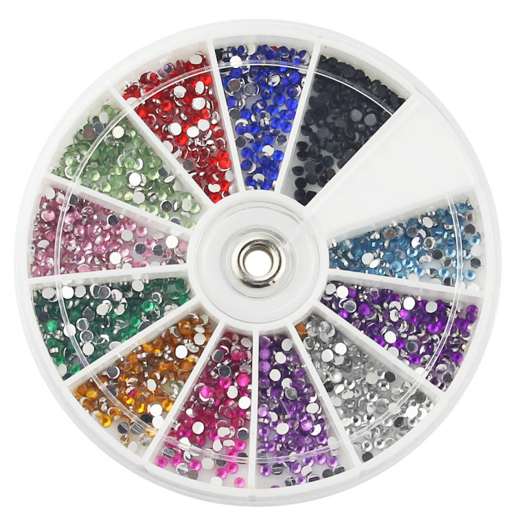 Diamond fake nails domestic rhinestones 12 colors - iztia