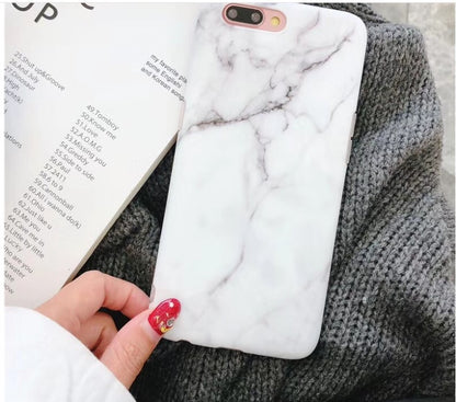 Compatible with Apple, Luxury marble phone case for iPhone 7 case for iphone X 7 6 6S 8 Plus 6S case cover XR XS MXA silicon case - iztia