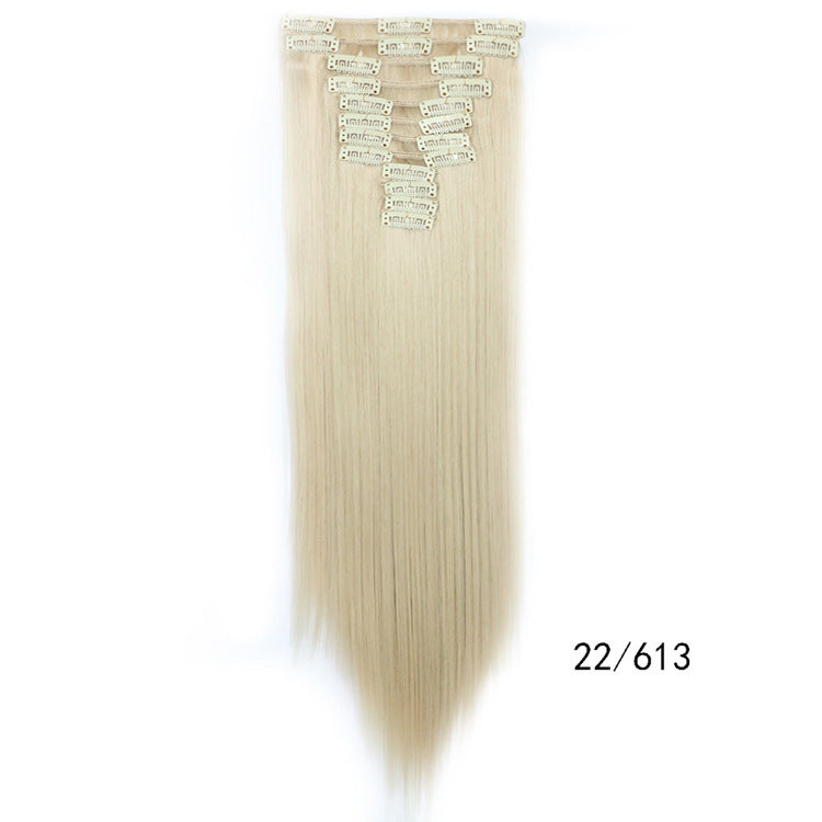 Straight hair wig piece clip hairless hair extension piece - iztia