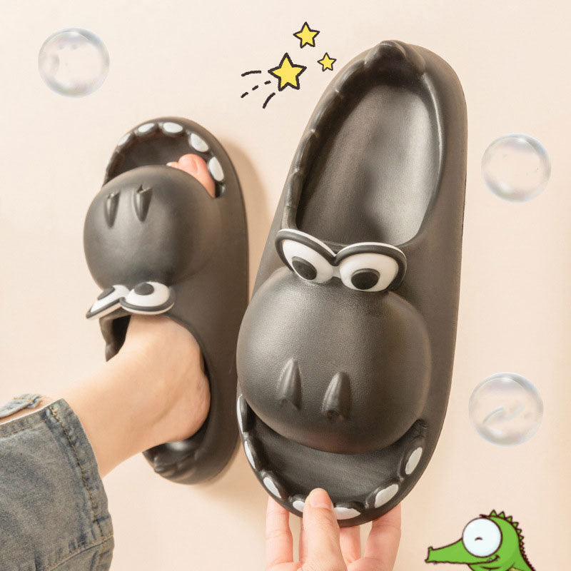 Kids Dinosaur Slippers Wholesale Summer Cartoon Parent Child Outdoor Home EVA Sandals Women Men Kids Cute Slippers Baby Shoes - iztia