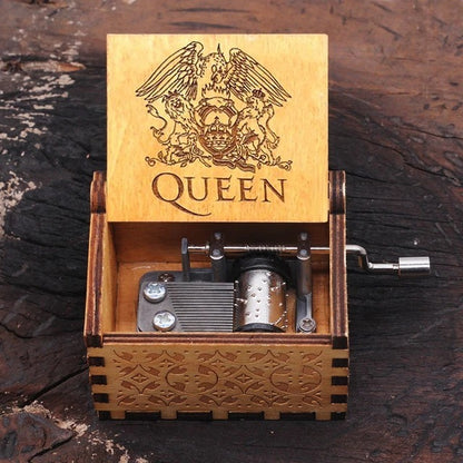 Antique Carved Wooden Hand Crank Spirited Away Music Box Christmas Gift Birthday Gift Party Decoration - iztia