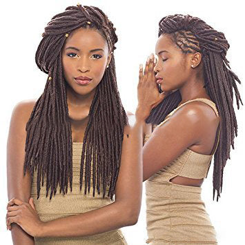 African black solid braided chemical fiber wig - iztia