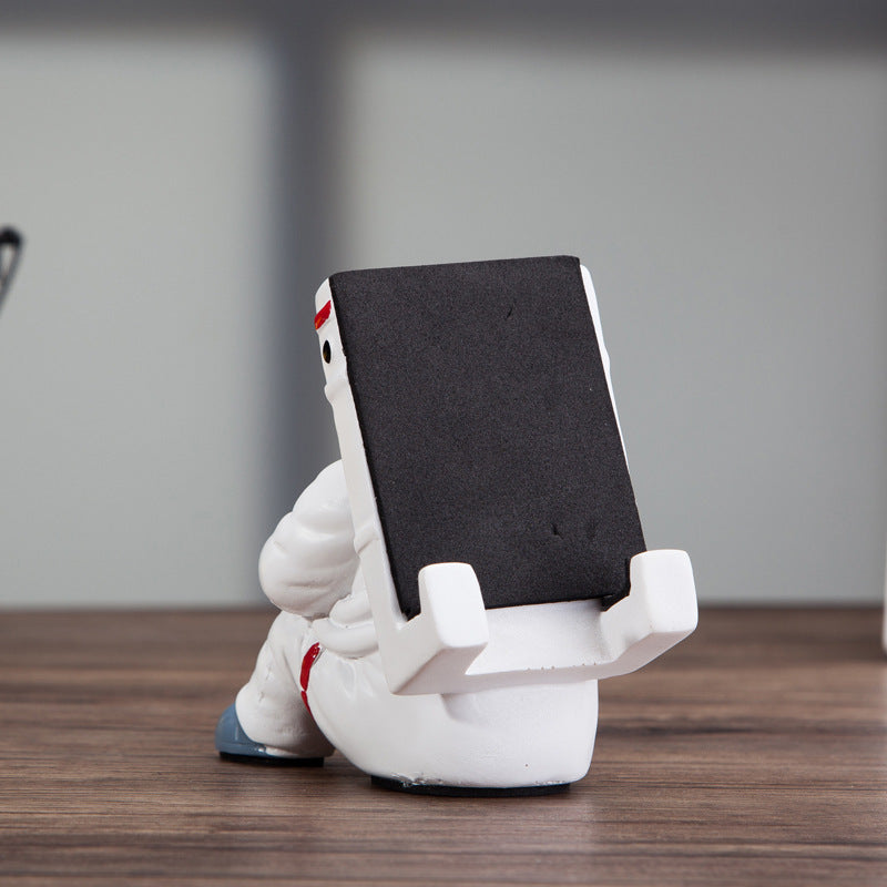 Simple Astronaut Mobile Phone Stand Student Desktop Holder Cute Spaceman Cell Phone Holder Creative Gift Small Desk Decoration - iztia