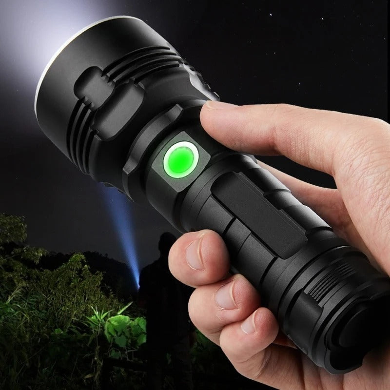 Strong Flashlight Focusing Led Flash Light Rechargeable Super Bright LED Outdoor Xenon Lamp - iztia