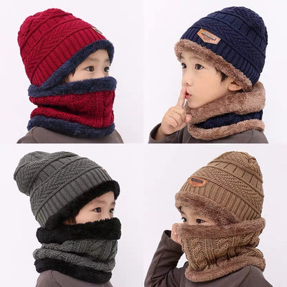 Warm knitted hat children's cap - iztia