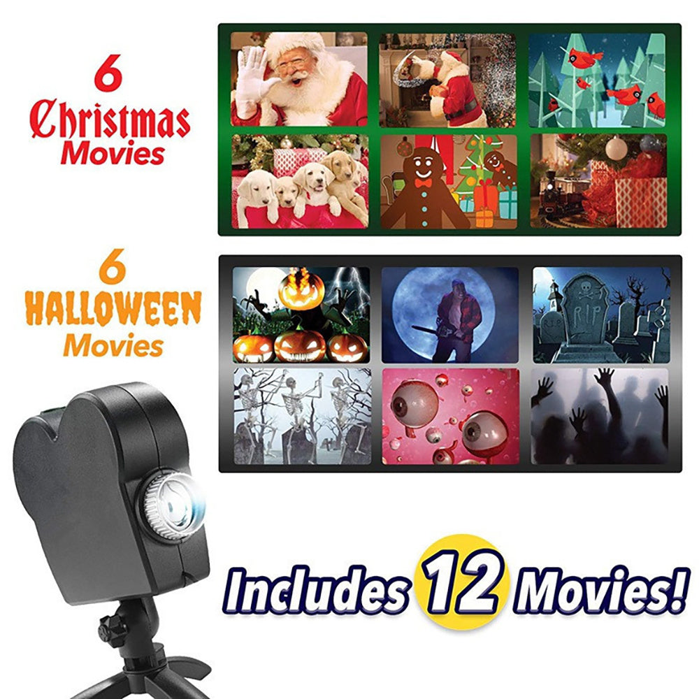 Window LED Lights Display Laser Halloween Home DJ Show Lights Christmas Spotlight Projector Movie Party Lights - iztia