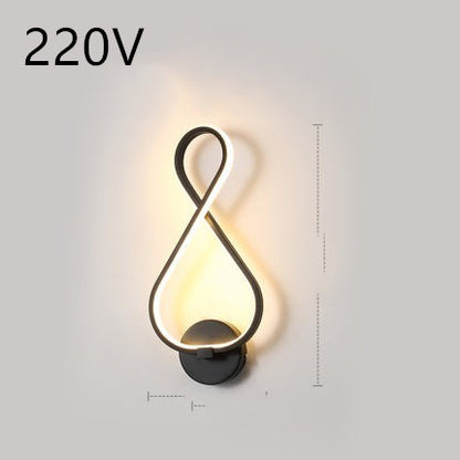 led wall lamp nordic minimalist bedroom bedside lamp - iztia