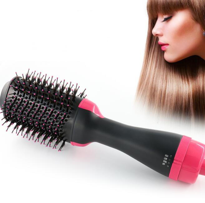 One-Step Electric Hair Dryer Comb Multifunctional Comb Straightener Hair Curling - iztia