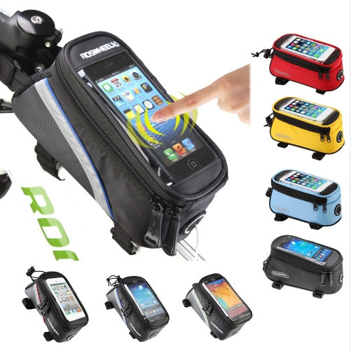 Compatible with Apple, ROSWHEEL Bicycle Frame Bags Bags Bag Holder For IPhone Mobile Phone Bag - iztia