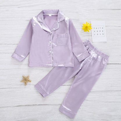 Pure Color Children's Bathrobe Casual Fashion Suit - iztia