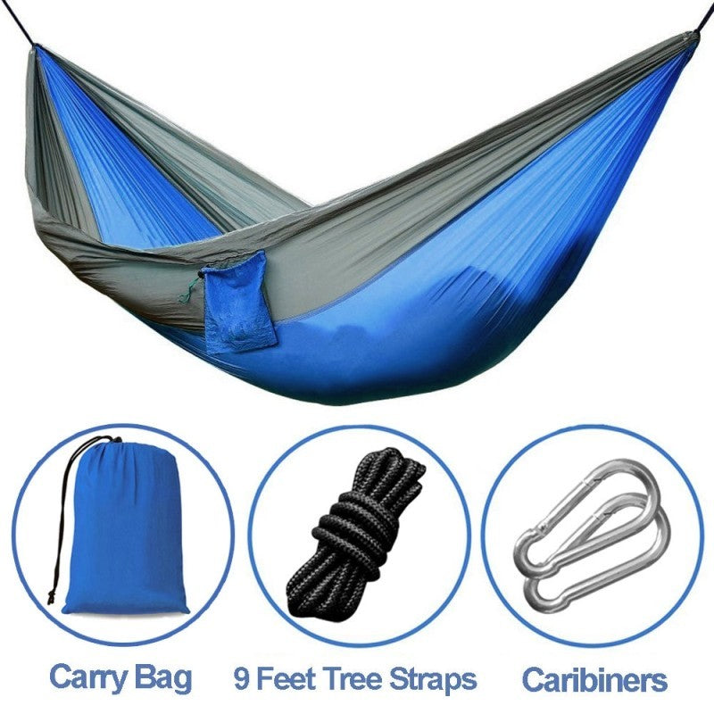 Backpacking Hammock - Portable Nylon Parachute Outdoor Double Hammock - iztia