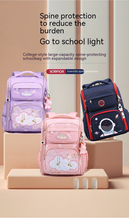 Lightweight Western Style Three-dimensional Schoolbag For Primary School Students - iztia