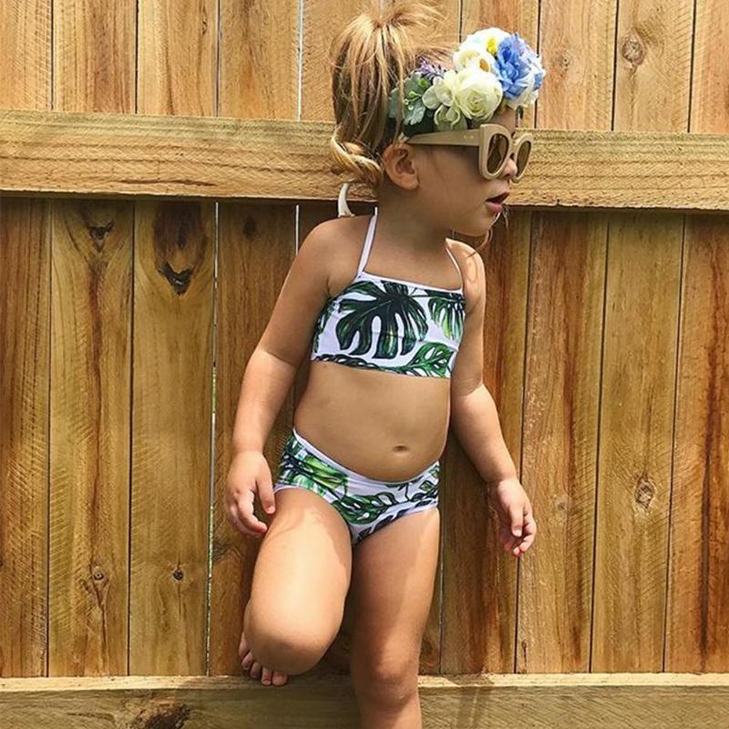 Baby Girls Swimsuit 2PCS Summer Kids Split Swimwear Girls Ki - iztia