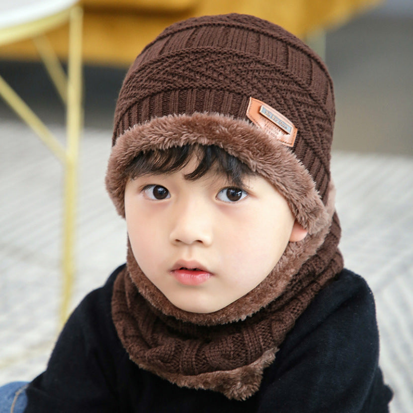 Warm knitted hat children's cap - iztia