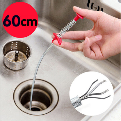 60CM Sewer Dredger Spring Pipe Dredging Tool Household Hair Cleaner Drain Clog Remover Cleaning Tools Household For Kitchen Sink Kitchen Gadgets - iztia